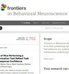 Frontiers in Behavioral Neuroscience雜志封面